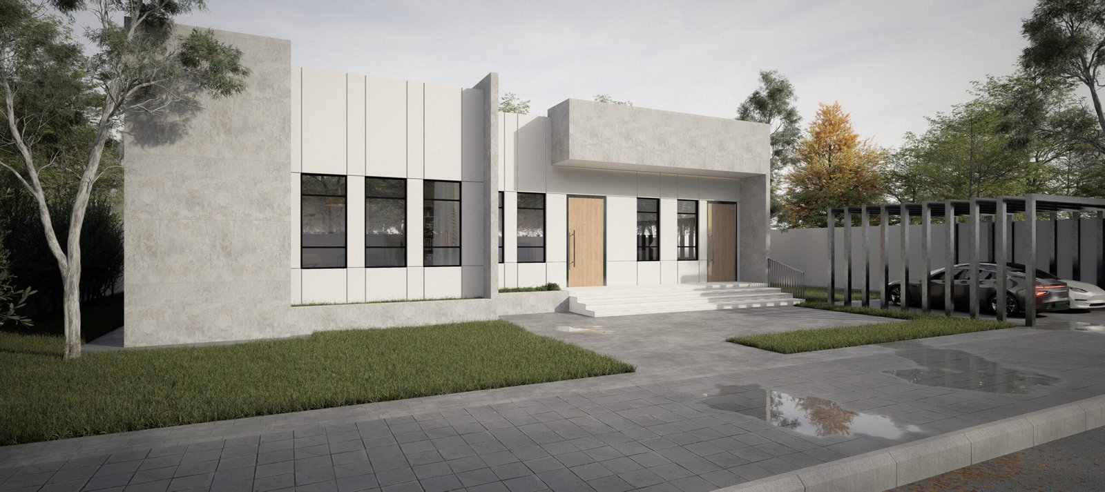 اسم وموقع المشروع :  المنزل البسيط – الامارات الفجيرة    التصنيف :  سكني    المساحة :  330 متر مربع    حالة المشروع :   قيد التصميم