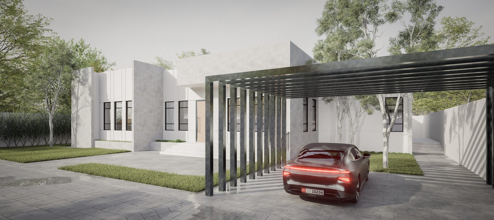 اسم وموقع المشروع :  المنزل البسيط – الامارات الفجيرة    التصنيف :  سكني    المساحة :  330 متر مربع    حالة المشروع :   قيد التصميم