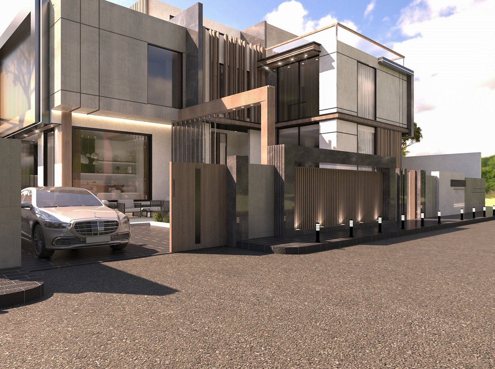 اسم وموقع المشروع :  الفخامة الراقية – الامارات الشارقة      التصنيف :  سكني     المساحة :  950 متر مربع    حالة المشروع :   قيد الانشاء