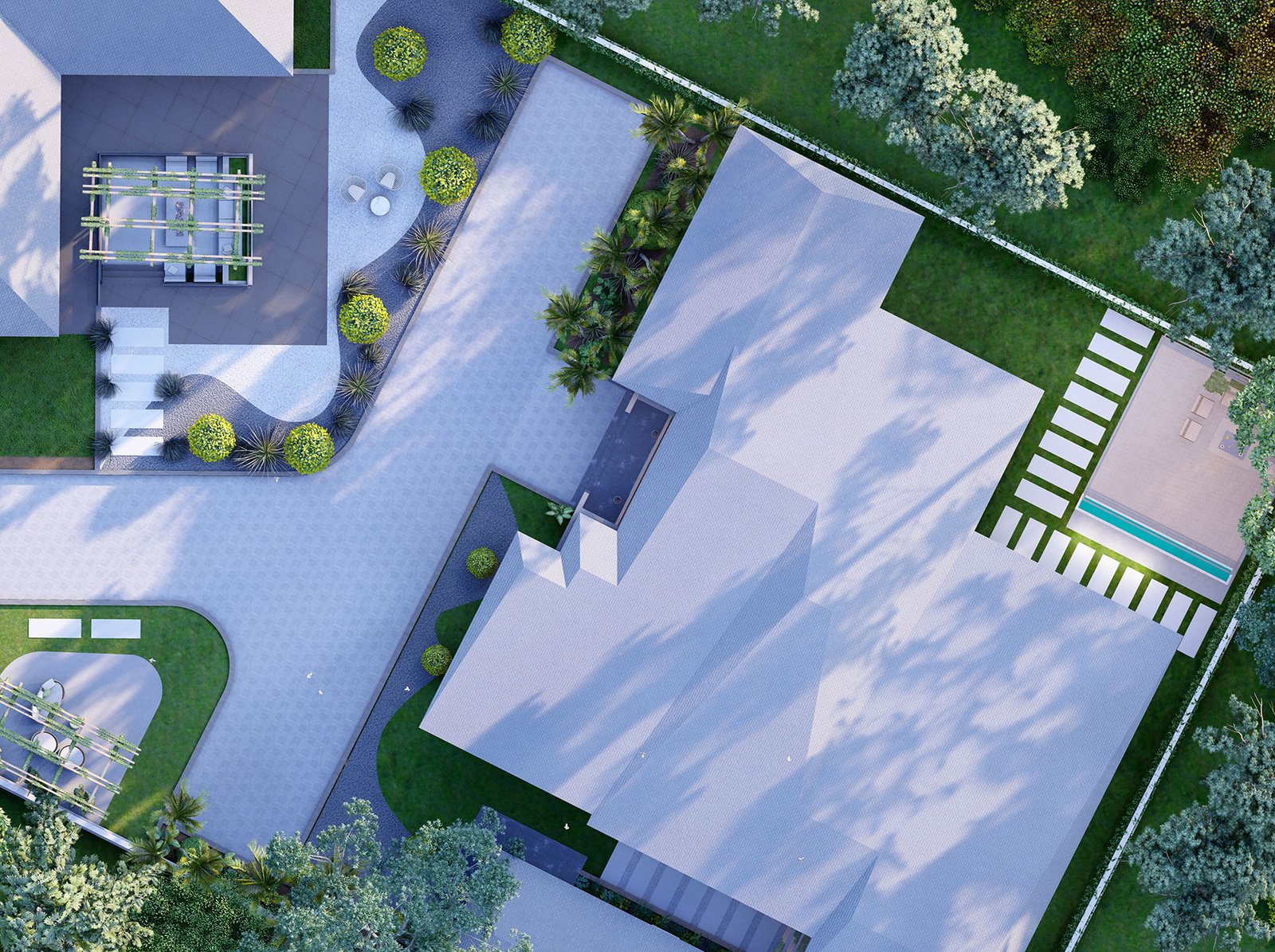 اسم وموقع المشروع :  استراحة خاصة – الامارات العين      التصنيف :  حديقة - خاص     المساحة :  360 متر مربع    حالة المشروع :   مكتمل