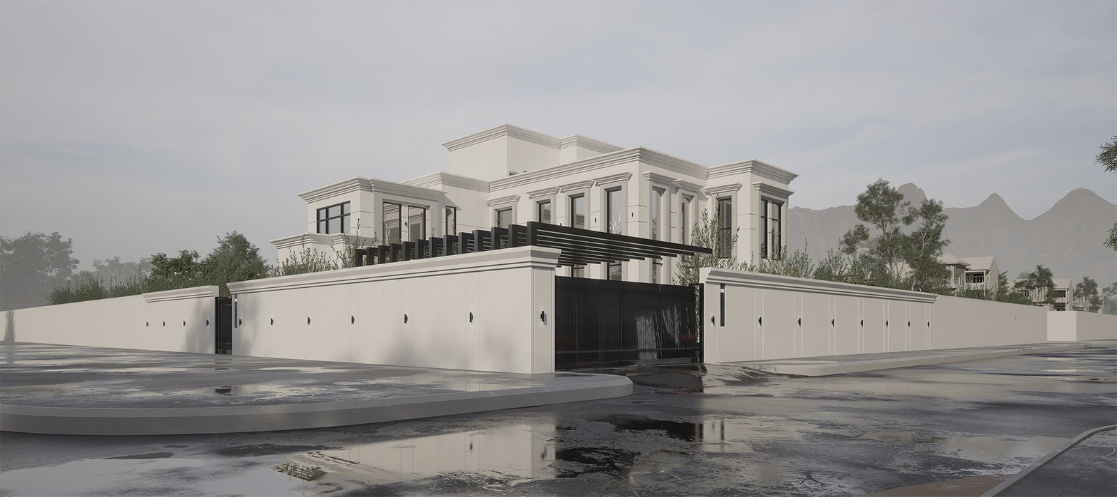 اسم وموقع المشروع :  الكلاسيكية الانيقة – الامارات الفجيرة     التصنيف :  سكني    المساحة :  800 متر مربع    حالة المشروع :   قيد التصميم