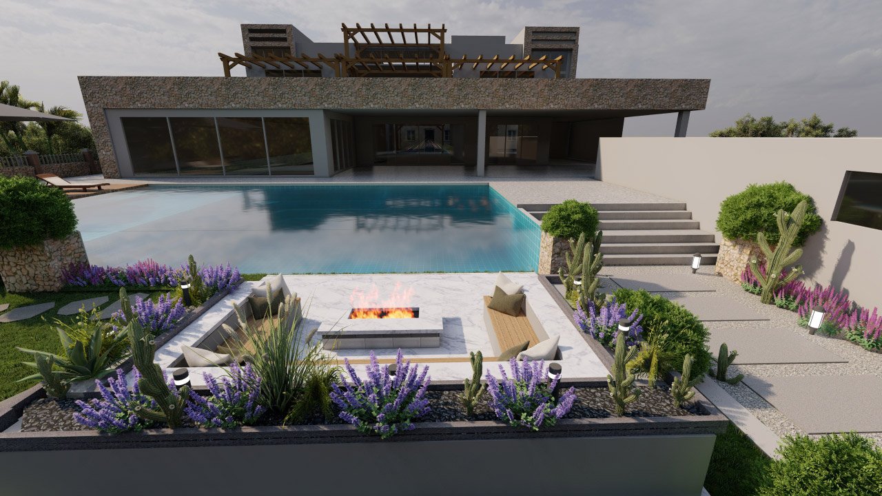 اسم وموقع المشروع :  استراحة خاصة – الامارات العين      التصنيف :  حديقة - خاص     المساحة :  400 متر مربع    حالة المشروع :   قيد الانشاء