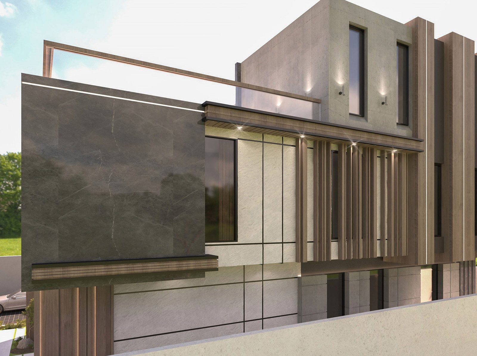 اسم وموقع المشروع :  الفخامة الراقية – الامارات الشارقة      التصنيف :  سكني     المساحة :  950 متر مربع    حالة المشروع :   قيد الانشاء