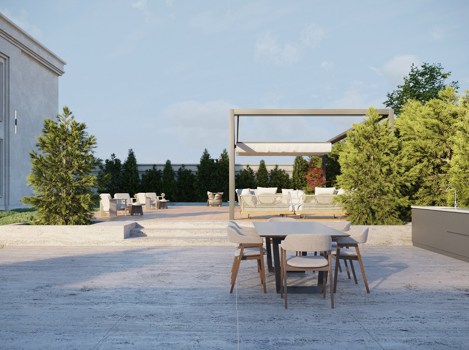 اسم وموقع المشروع :  استراحة الشارقة – الامارات الشارقة      التصنيف :  حديقة - خاص     المساحة :  500 متر مربع    حالة المشروع :   قيد الانشاء