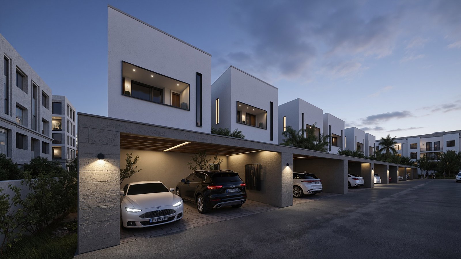 اسم وموقع المشروع :   تاون هاوس  – الامارات الشارقة     التصنيف :  مجمع سكني    المساحة :  4000 متر مربع    حالة المشروع :   قيد التصميم