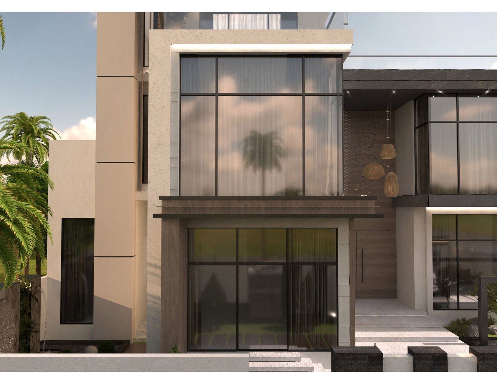 اسم وموقع المشروع :  المنزل الهادئ – الامارات الشارقة      التصنيف :  سكني    المساحة :  1100 متر مربع    حالة المشروع :   قيد الانشاء