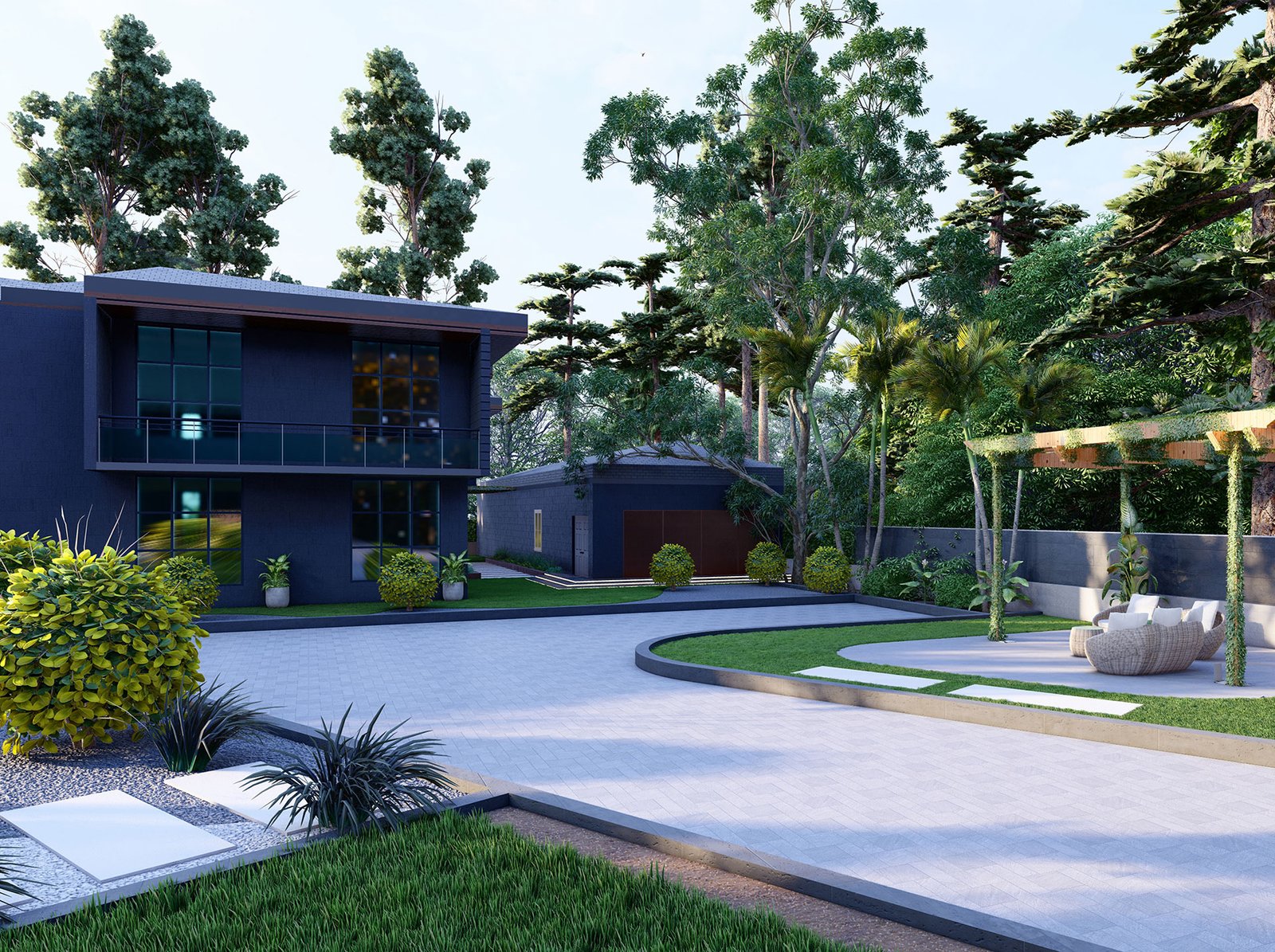 اسم وموقع المشروع :  استراحة خاصة – الامارات العين      التصنيف :  حديقة - خاص     المساحة :  360 متر مربع    حالة المشروع :   مكتمل