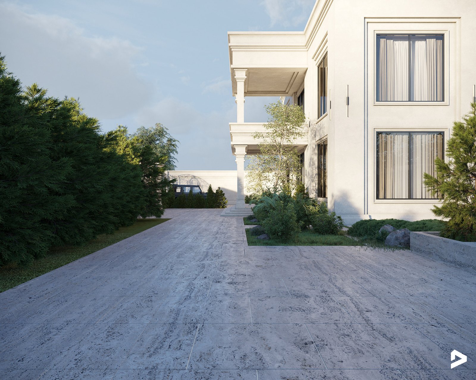 اسم وموقع المشروع :  استراحة الشارقة – الامارات الشارقة      التصنيف :  سكني    المساحة :  1500 متر مربع    حالة المشروع :   قيد الانشاء