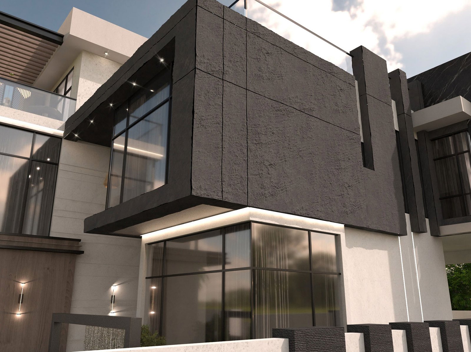 اسم وموقع المشروع :  المنزل الهادئ – الامارات الشارقة      التصنيف :  سكني    المساحة :  1100 متر مربع    حالة المشروع :   قيد الانشاء