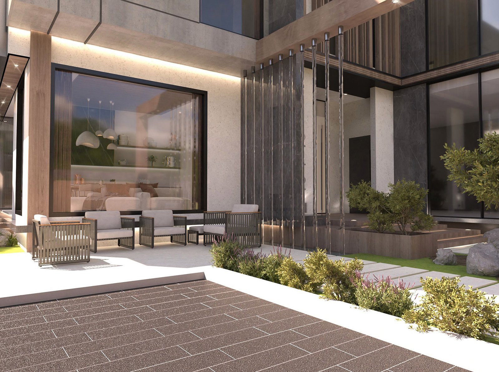 اسم وموقع المشروع :  الفخامة الراقية – الامارات الشارقة      التصنيف :  سكني     المساحة :  950 متر مربع    حالة المشروع :   قيد الانشاء