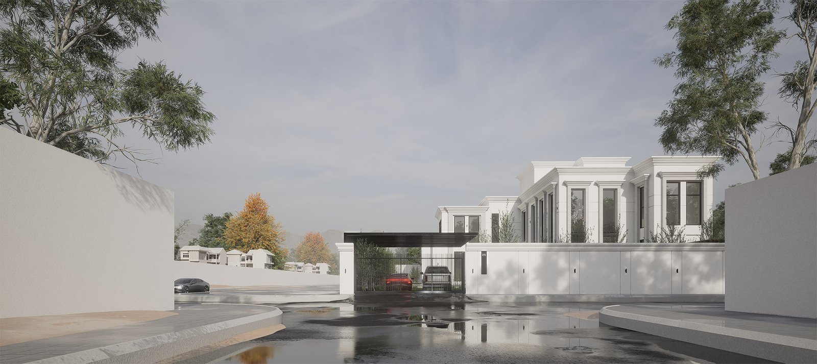 اسم وموقع المشروع :  الكلاسيكية الانيقة – الامارات الفجيرة     التصنيف :  سكني    المساحة :  800 متر مربع    حالة المشروع :   قيد التصميم