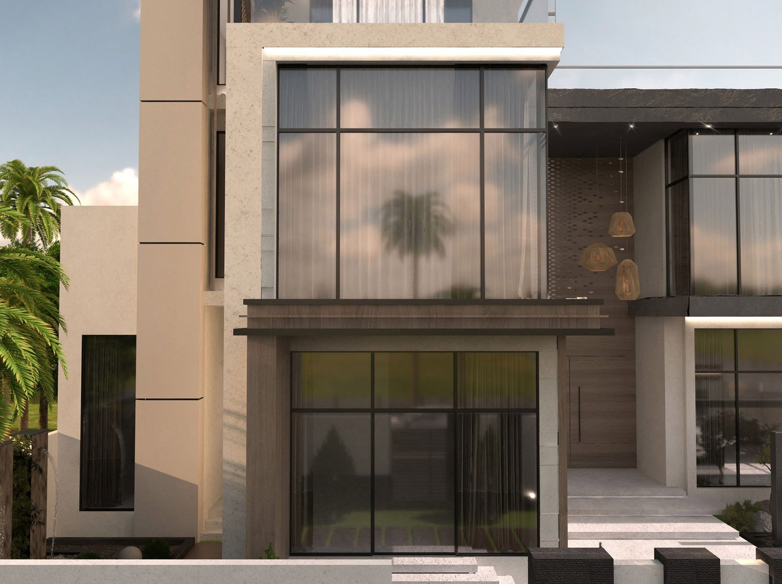 اسم وموقع المشروع :  المنزل الهادئ – الامارات الشارقة      التصنيف :  سكني    المساحة :  1100 متر مربع    حالة المشروع :   قيد الانشاء