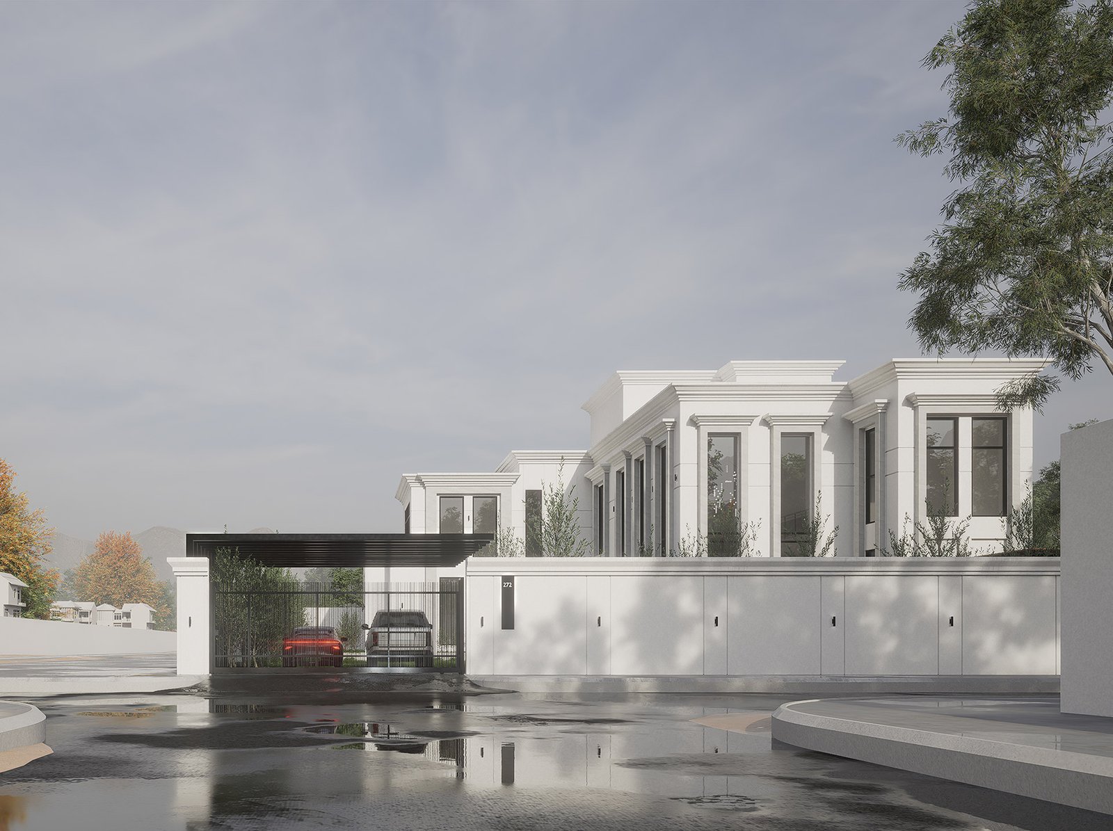 اسم وموقع المشروع :  الكلاسيكية الانيقة – الامارات الفجيرة     التصنيف :  سكني    المساحة :  800 متر مربع    حالة المشروع :   قيد التصميم