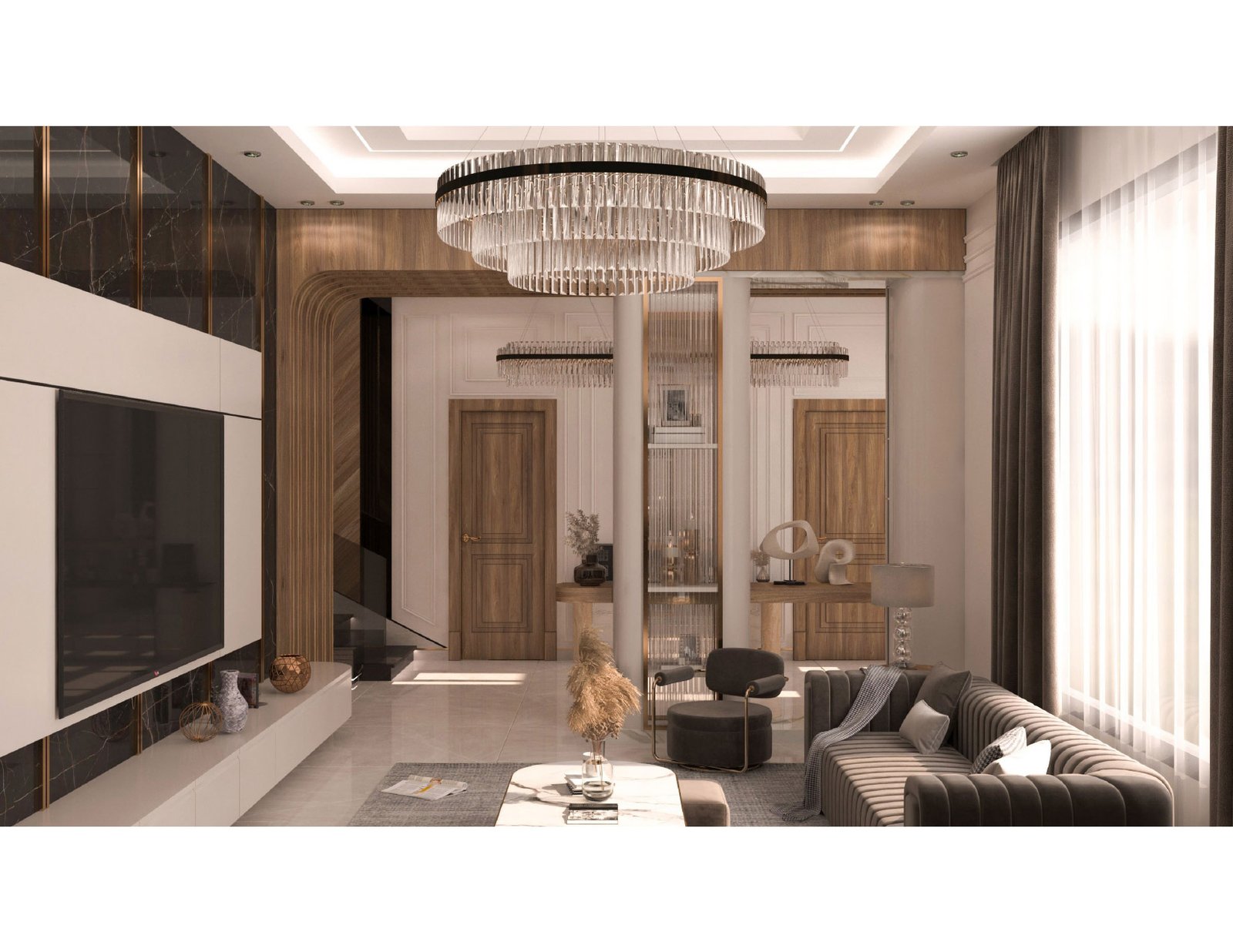 اسم وموقع المشروع :  كلاسيك واناقة خالدة – الامارات الشارقة      التصنيف :  تصميم داخلي - خاص     المساحة :  900 متر مربع    حالة المشروع :   قيد الانشاء