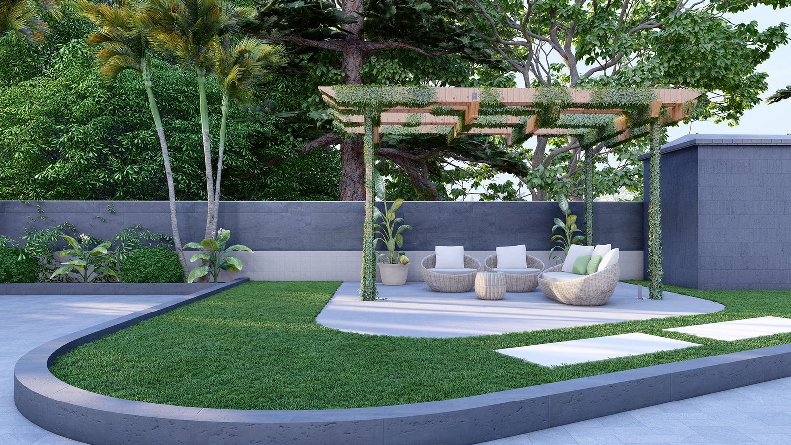 اسم وموقع المشروع :  استراحة خاصة – الامارات العين      التصنيف :  حديقة - خاص     المساحة :  360 متر مربع    حالة المشروع :   مكتمل