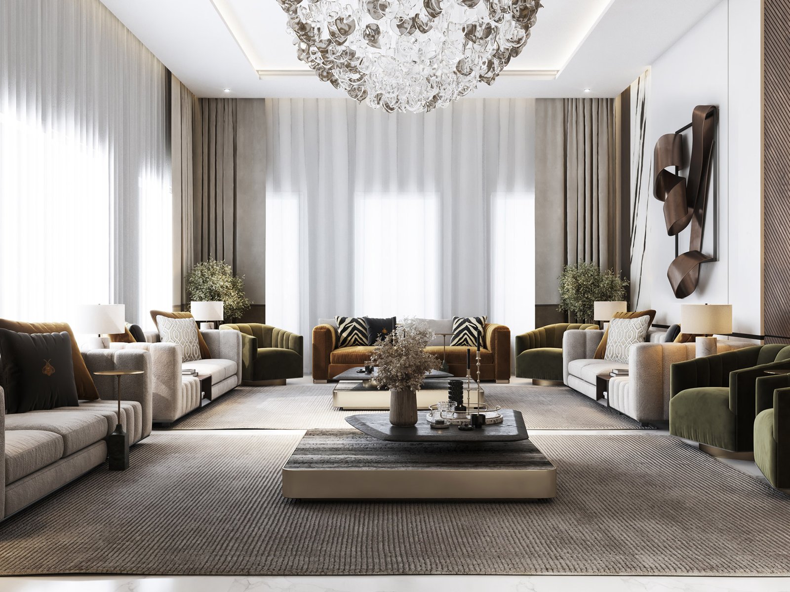 اسم وموقع المشروع :  الحديث والعصري – الامارات دبي      التصنيف :  تصميم داخلي - خاص     المساحة :  1100 متر مربع    حالة المشروع :   قيد الانشاء