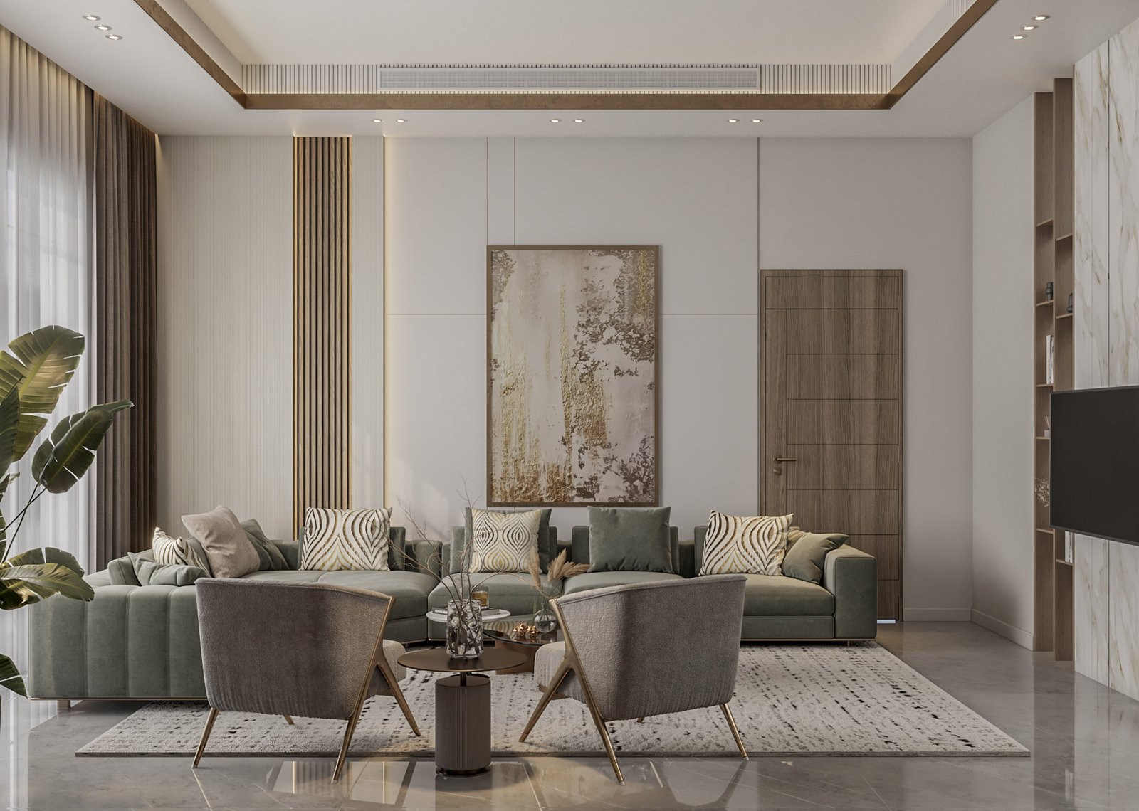 اسم وموقع المشروع :  الهوية الحديثة والبساطة – الامارات ابوظبي      التصنيف :  تصميم داخلي - خاص     المساحة :  850 متر مربع    حالة المشروع :   قيد الانشاء