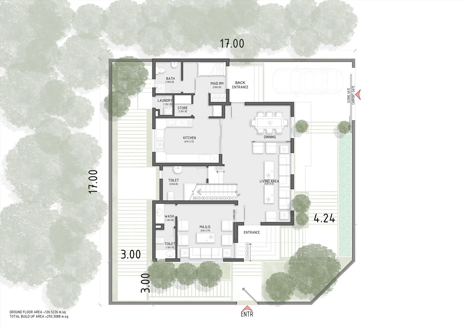 اسم وموقع المشروع :  البسيط الانيق – الامارات الشارقة     التصنيف :  سكني    المساحة :  290 متر مربع    حالة المشروع :   قيد التصميم