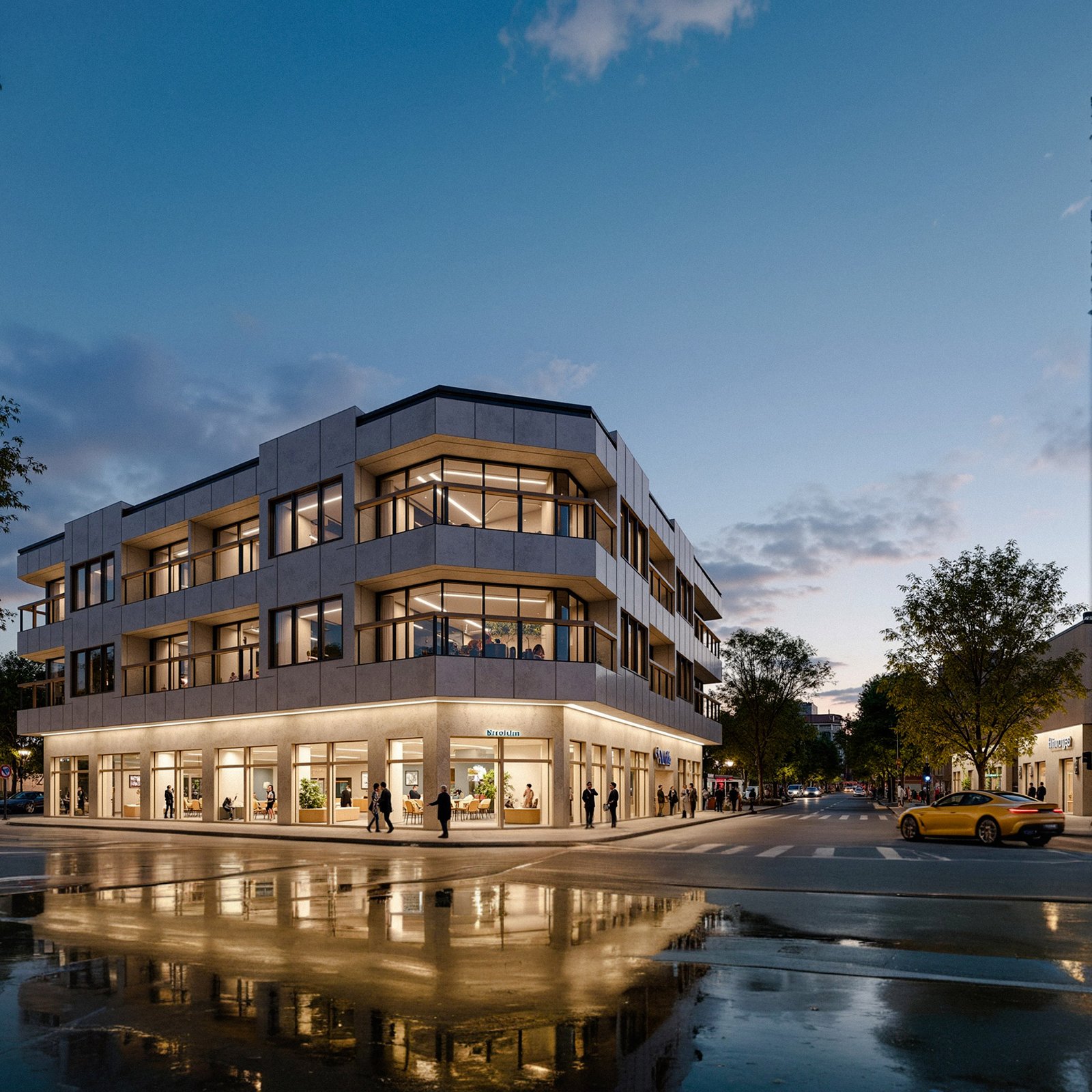 اسم وموقع المشروع :  بناية تجارية – الامارات الشارقة      التصنيف :  سكني - تجاري    المساحة :  00000 متر مربع    حالة المشروع :   قيد التصميم